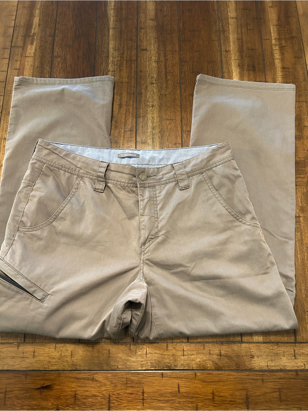 Toad&Co Men’s Stretch Chino Pants Size 32 Gray Khaki Straight Leg